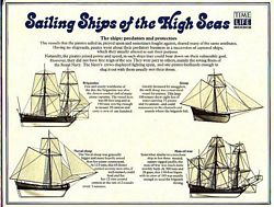SAILING SHIPS OF THE HIGH SEAS - Illustrations accompanying "The Seafarers series"
