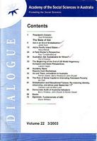 DIALOGUE - Volume 22, 3/2003