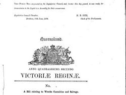 A BILL RELATING TO WRECK CASUALTIES AND SALVAGE