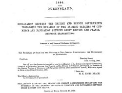 Despatch Transmitting DECLARATION BETWEEN THE  BRITISH AND FRENCH GOVERNMENTS PROLONGING THE DURATION OF THE EXISTING TREATIES OF COMMERCE AND NAVIGATION BETWEEN GREAT BRITAIN AND FRANCE