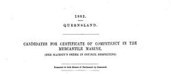 Her Majesty's Order in Council respecting CANDIDATES FOR CERTIFICATE OF COMPETENCY IN THE MERCANTILE MARINE