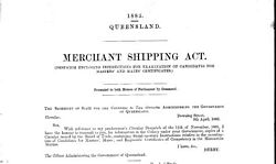 Despatch enclosing Instructions for Examination of Candidates for Master and Mate's Certificates - MERCHANT SHIPPING ACT 