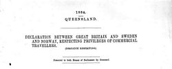 Despatch Respecting DECLARATION BETWEEN GREAT BRITAIN AND SWEDEN AND NORWAY, RESPECTING PRIVILEGES OF COMMERCIAL TRAVELLERS