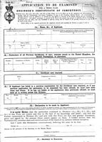 Application to be Examined for a Third Class ENGINEER'S CERTIFICATE OF COMPETENCY
