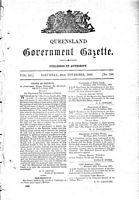 QUEENSLAND GOVERNMENT GAZETTE - Vol. LI, No. 100, November 1890