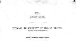 TONNAGE MEASUREMENT OF ITALIAN VESSELS