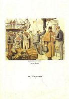 S.S. CANBERRA - Luncheon Menu "In The River - P&O Pencillings"