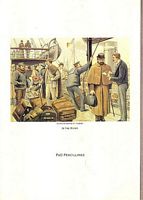 S.S. CANBERRA - Luncheon Menu "In The River - P&O Pencillings"