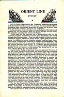 PORT OF CALL INFORMATION:  SYDNEY