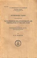 PSYCHROMETRIC TABLES for obtaining the VAPOR PRESSURE, RELATIVE HUMIDITY, AND TEMPERATURE OF THE DEW POINT