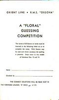 S.S. ORSOVA - A "FLORAL" Guessing Competition
