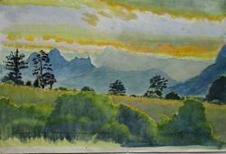 LANDSCAPE - THE COUGALS FROM TOMEWIN, CURRUMBIN VALLEY