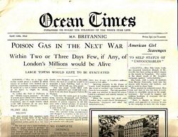 OCEAN TIMES - m.v. BRITANNIC:  April 13th, 1933 
