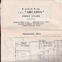 T.S.S. "ARCADIA" - FIRST CLASS DECK PLAN (Provisional)