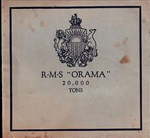 R. M. S. ORAMA,  20,000 Tons