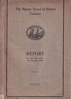 MARINE BOARD OF HOBART, TASMANIA - Report for the year ended 31st December 1920