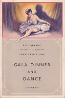 GALA DINNER and DANCE MENU - S.S. ARAWA