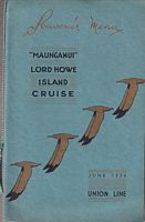 MUSIC PROGRAMME & MENU - R.M.S. MAUNGANUI