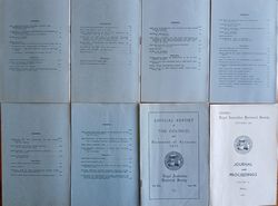 ROYAL AUSTRALIAN HISTORICAL SOCIETY - Journal and Proceedings:   Vol. 41, Parts 1 to 7 - 1955
