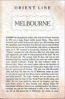 PORT OF CALL:  MELBOURNE