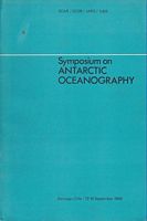 SYMPOSIUM ON ANTARCTIC OCEANOGRAPHY - SANTIAGO- CHILE 13-16 SEPTEMBER 1966