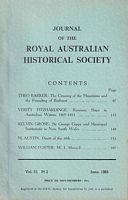JOURNAL OF THE ROYAL AUSTRALIAN HISTORICAL SOCIETY - Volume 51, Part 2, June, 1965