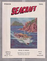 POWER & SAIL SEACRAFT - Aquatic Magazine Covering the Australasian Waterfront.  Vol. 5, No. 4, April 1949